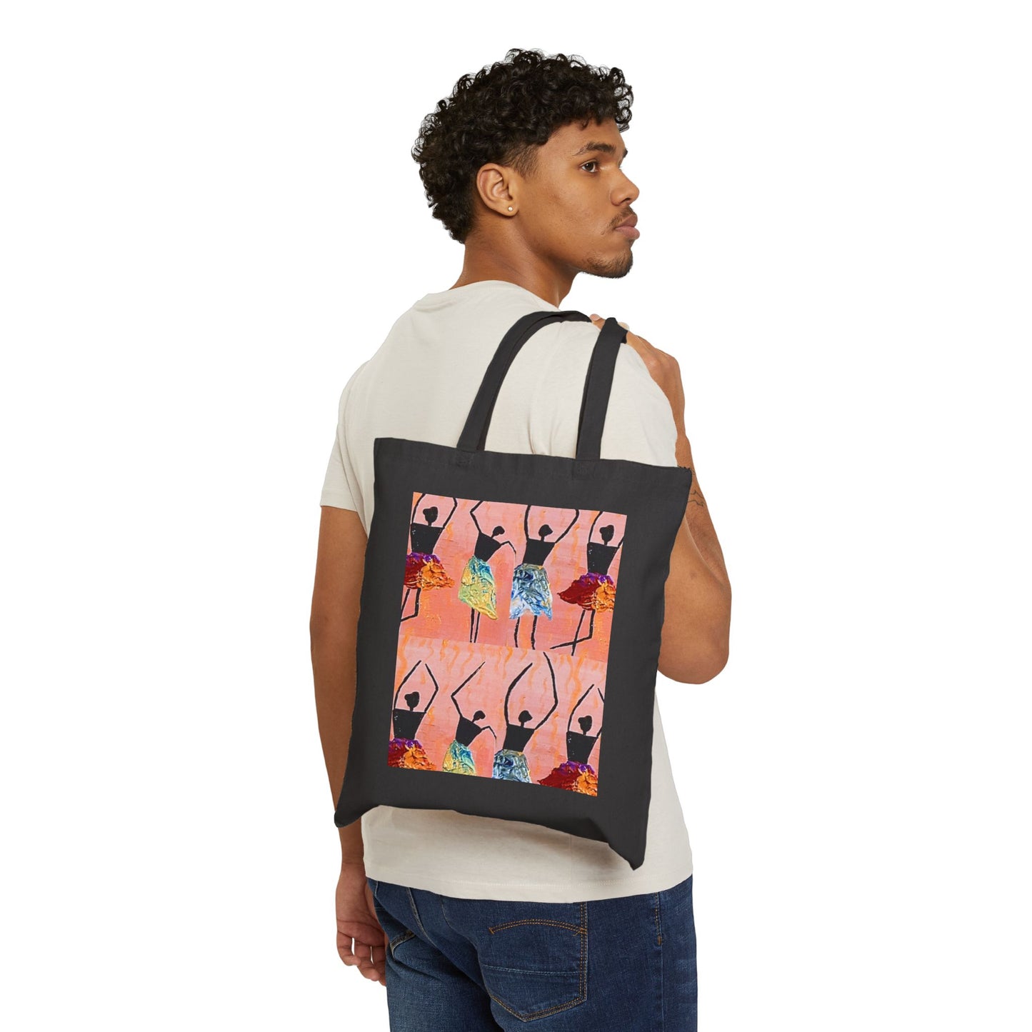 Ballerina/Dancer Cotton Canvas Tote Bag