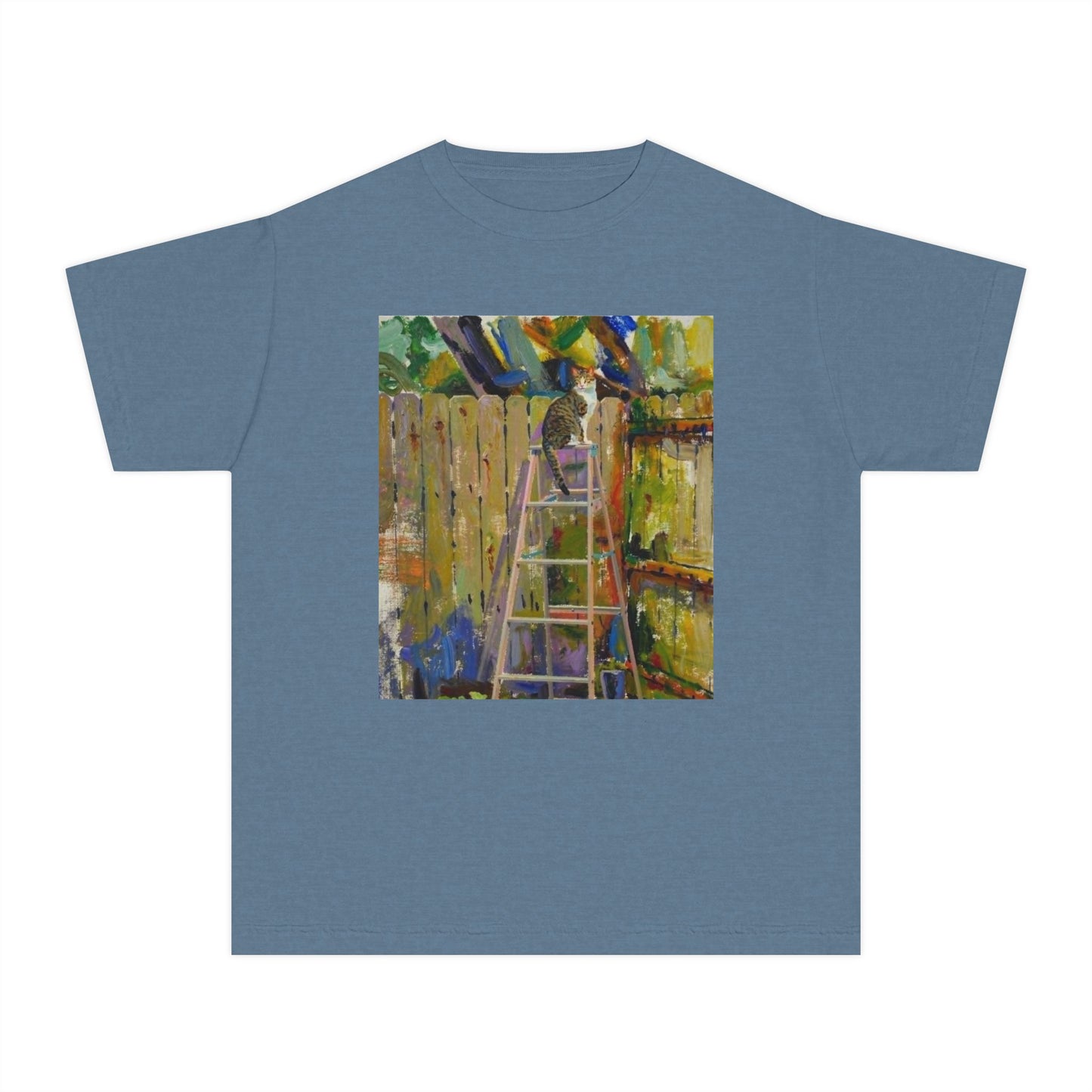 Youth Tee - Colorful Garden Ladder Art Print