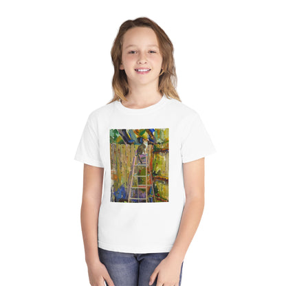 Youth Tee - Colorful Garden Ladder Art Print