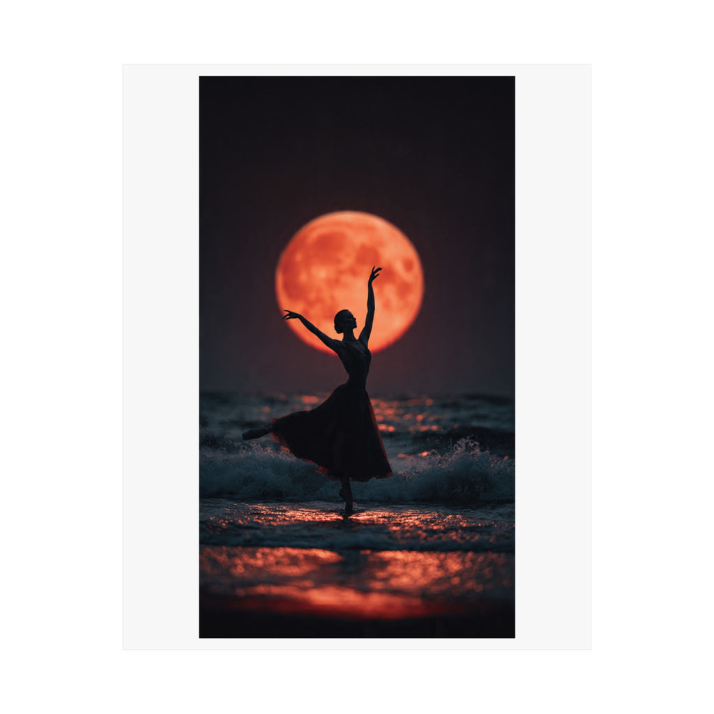 Ballerina Moonlight Poster — Vertical Matte Art Print