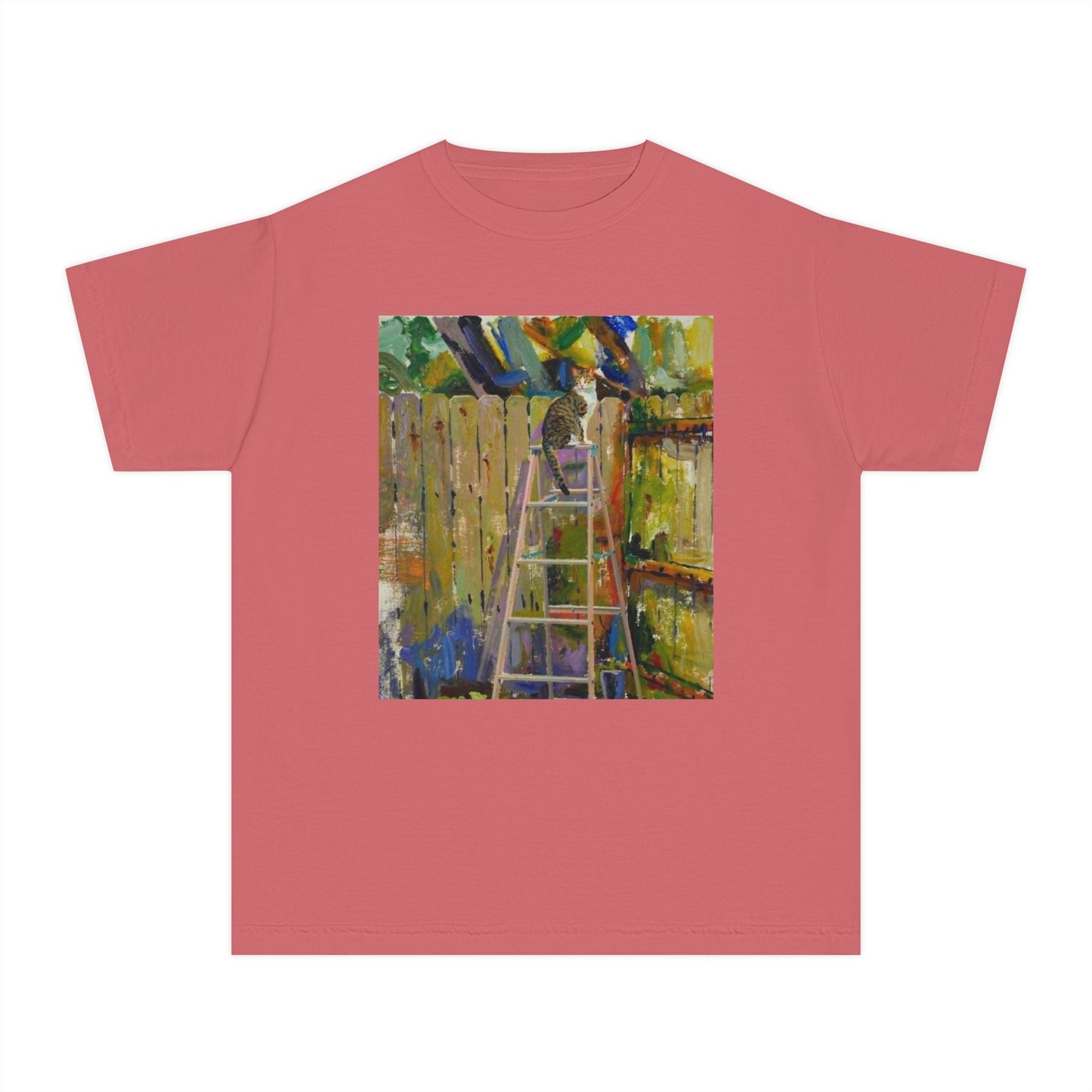Youth Tee - Colorful Garden Ladder Art Print