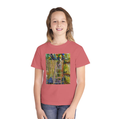 Youth Tee - Colorful Garden Ladder Art Print