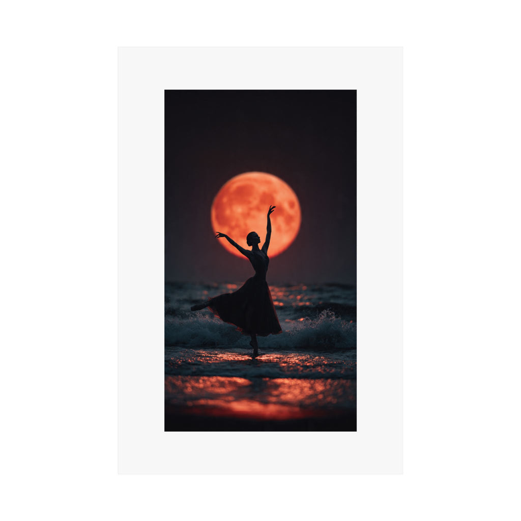Ballerina Moonlight Poster — Vertical Matte Art Print