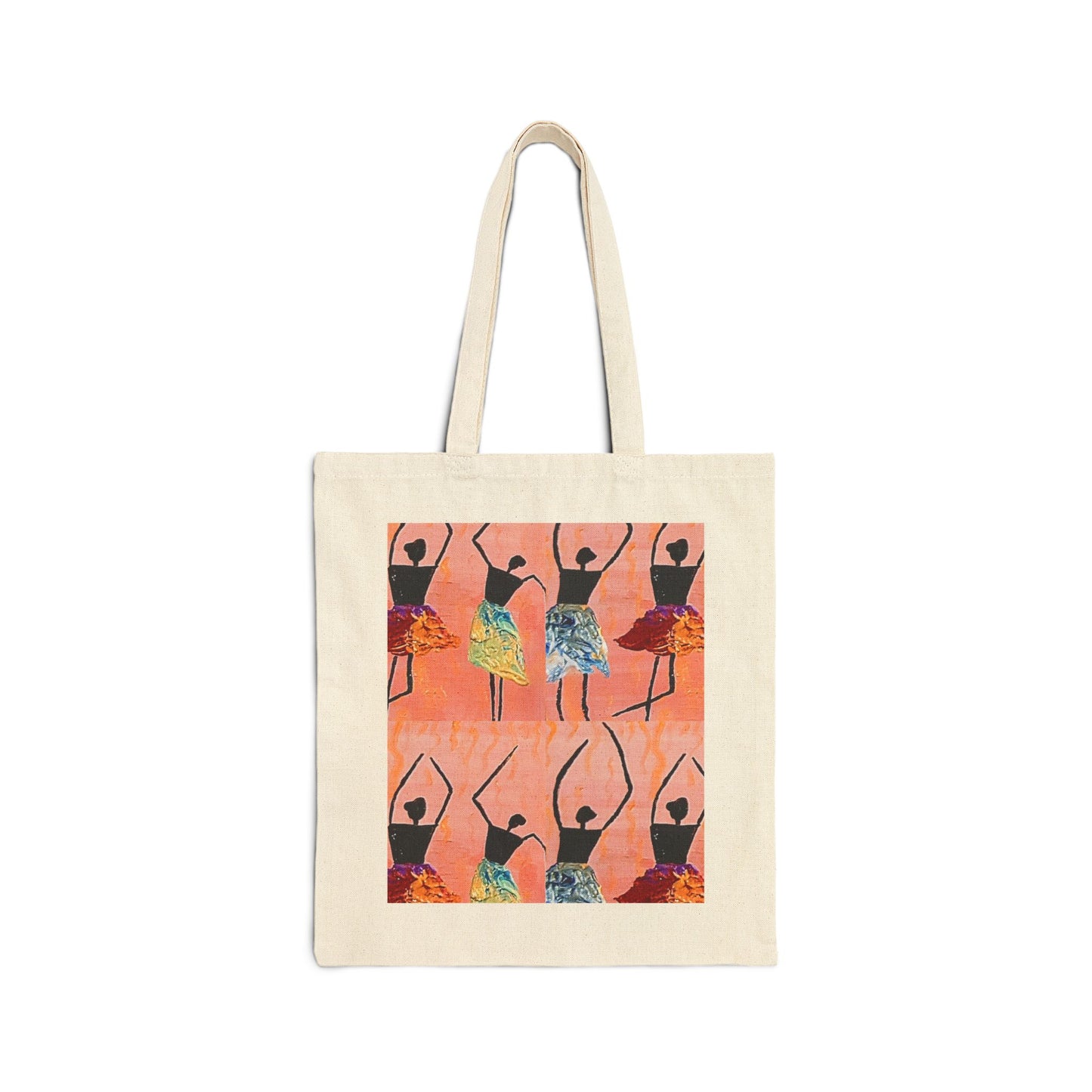 Ballerina/Dancer Cotton Canvas Tote Bag