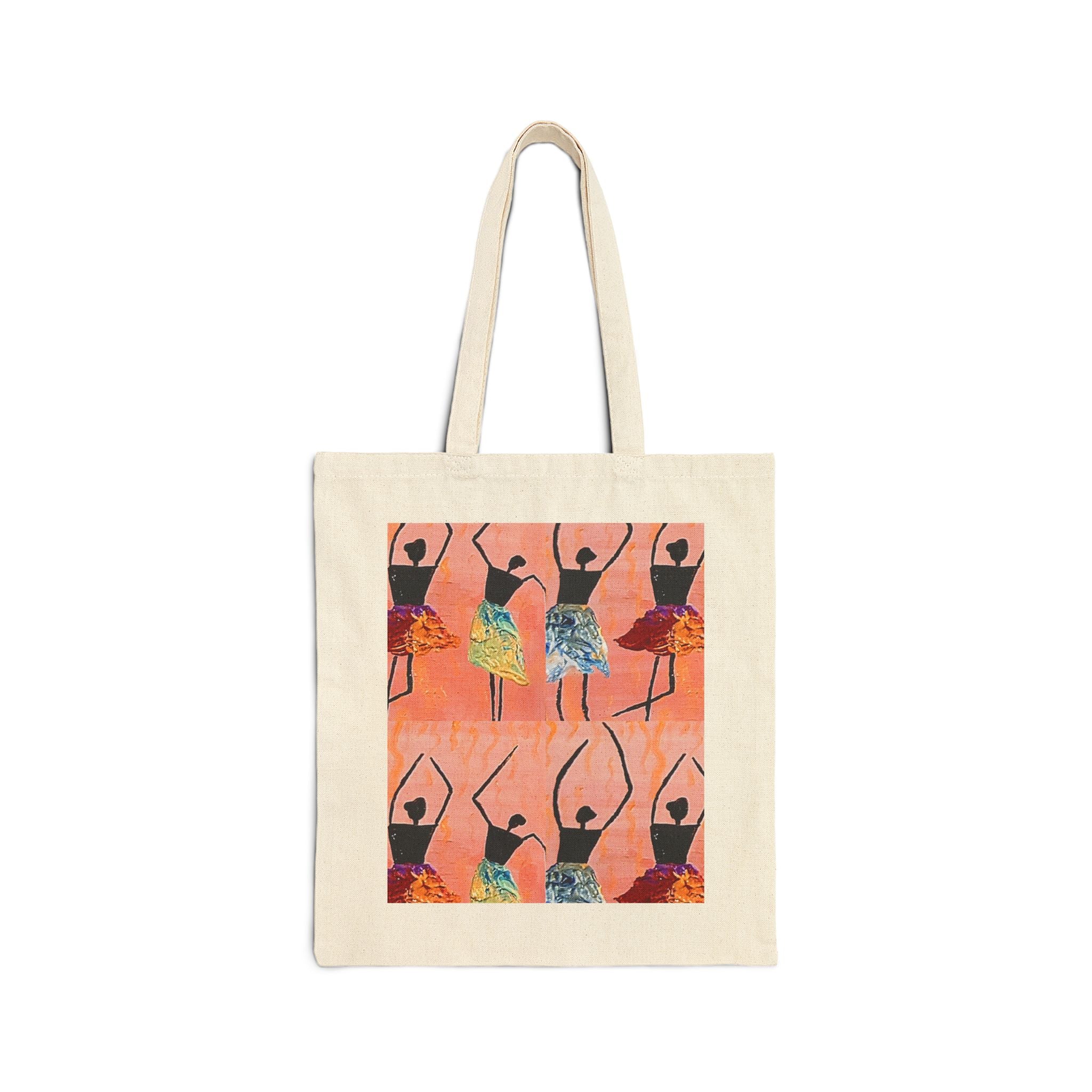 Ballerina/Dancer Cotton Canvas Tote Bag