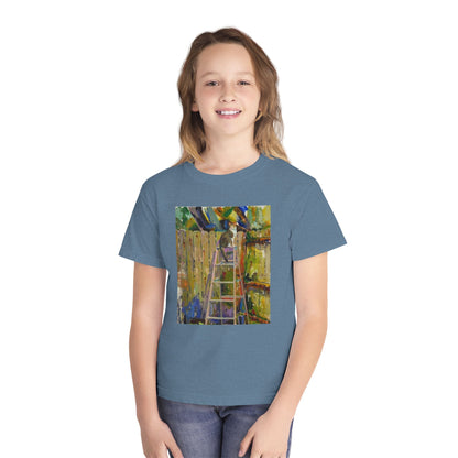 Youth Tee - Colorful Garden Ladder Art Print