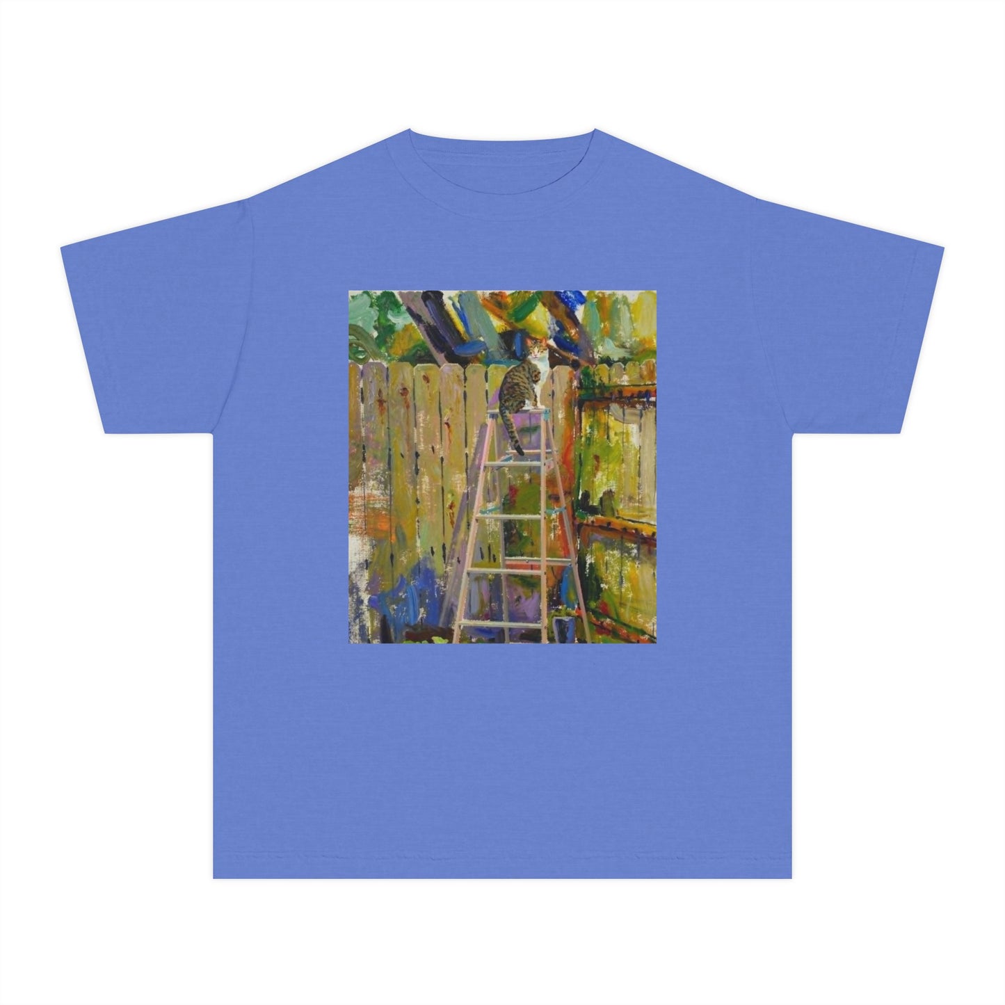 Youth Tee - Colorful Garden Ladder Art Print