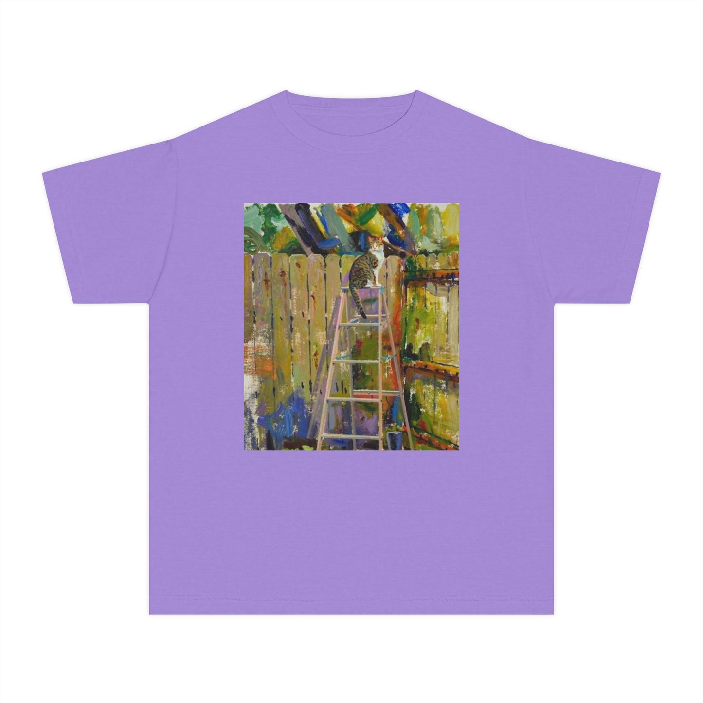 Youth Tee - Colorful Garden Ladder Art Print