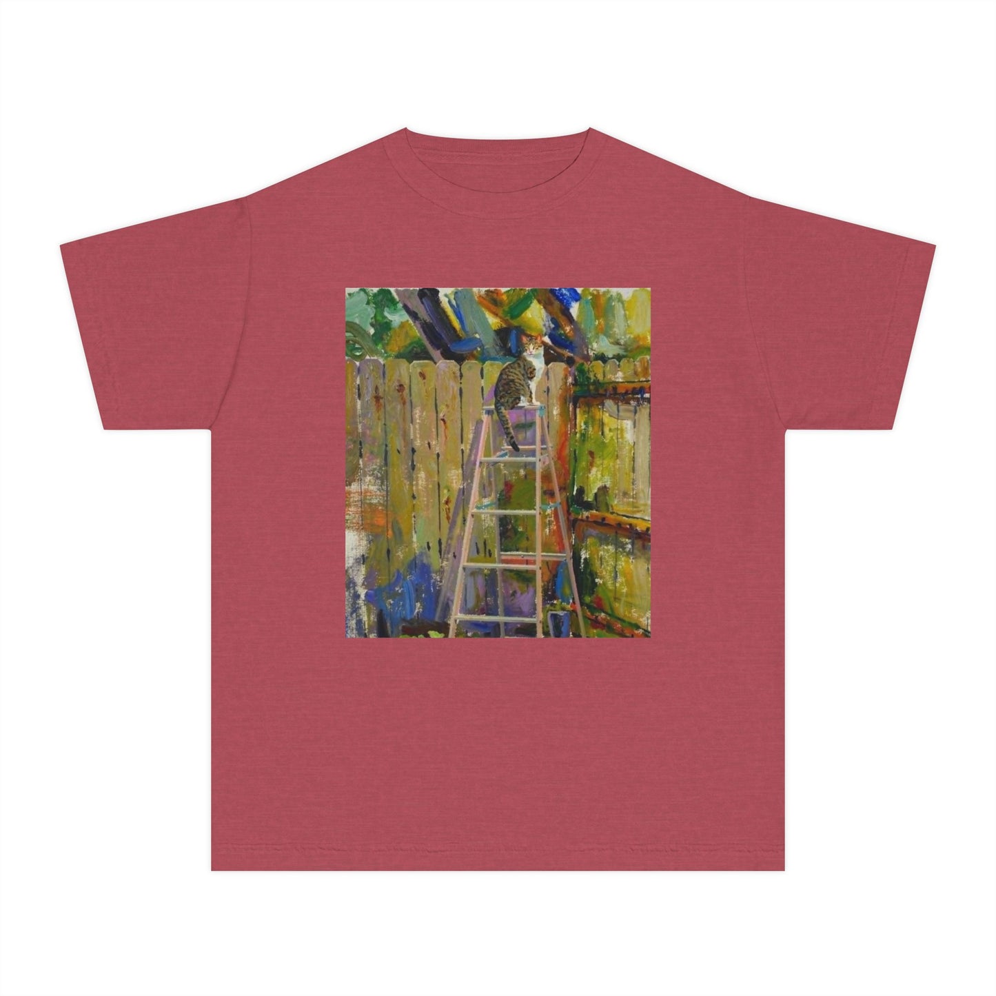 Youth Tee - Colorful Garden Ladder Art Print