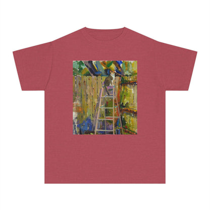 Youth Tee - Colorful Garden Ladder Art Print