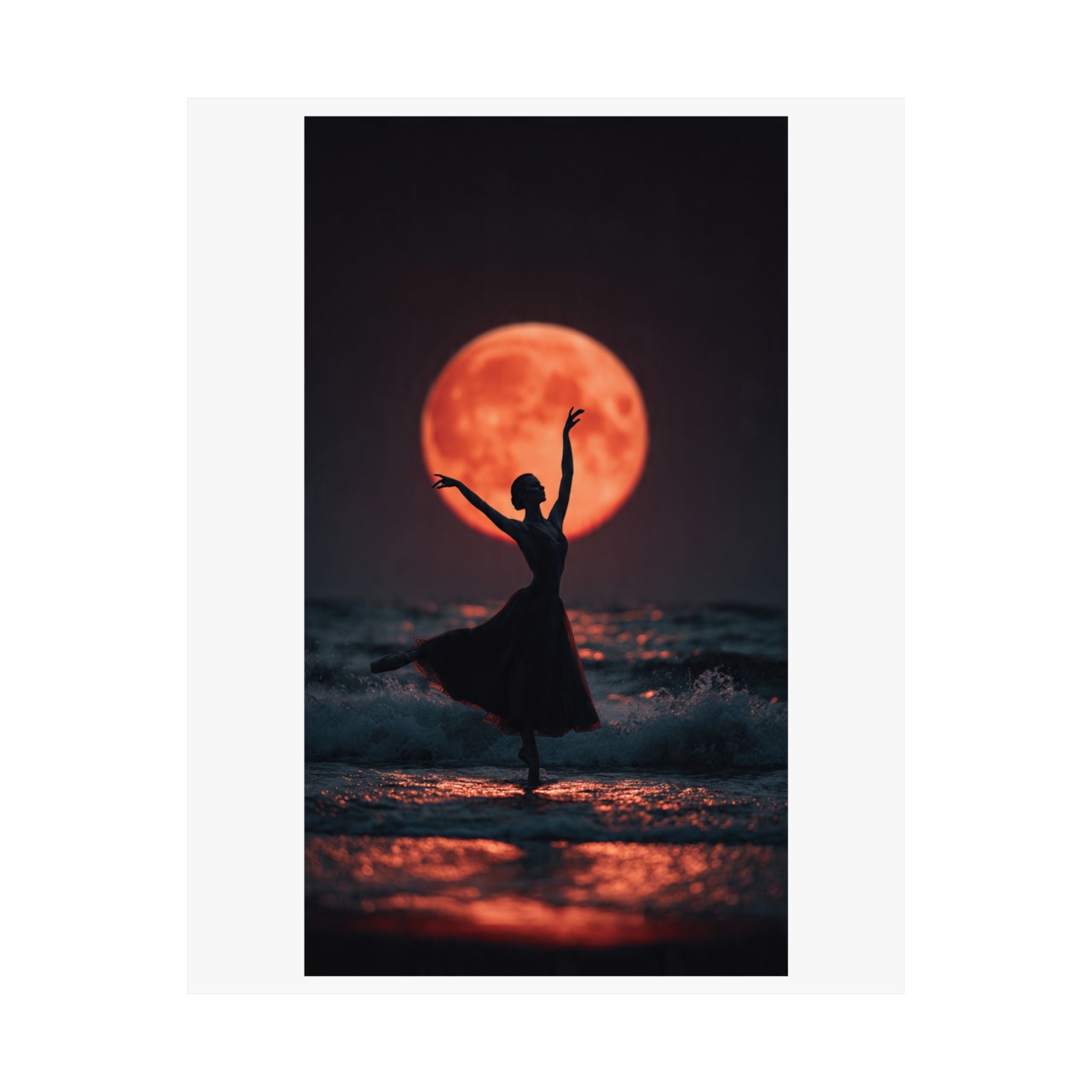 Ballerina Moonlight Poster — Vertical Matte Art Print