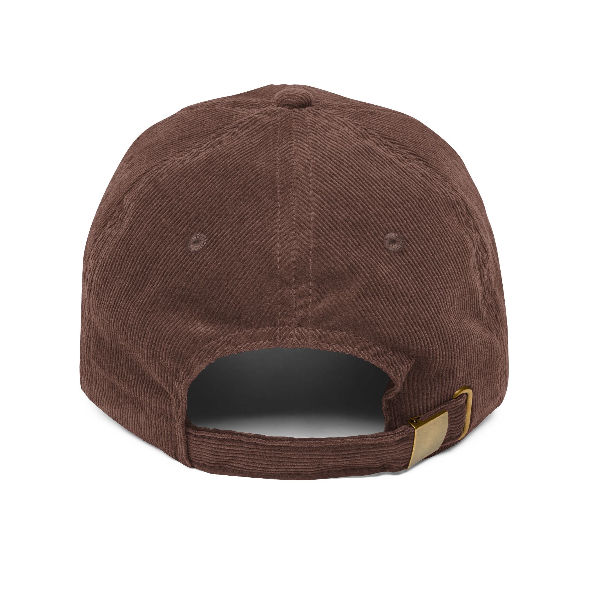 Embroidered Menorah Corduroy Cap — Vintage Jewish Holiday Hat