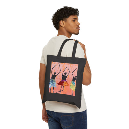 Ballerina/Dancer Cotton Canvas Tote Bag