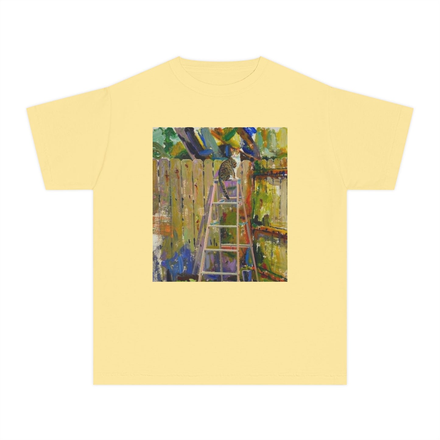 Youth Tee - Colorful Garden Ladder Art Print