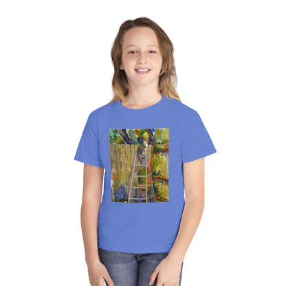 Youth Tee - Colorful Garden Ladder Art Print