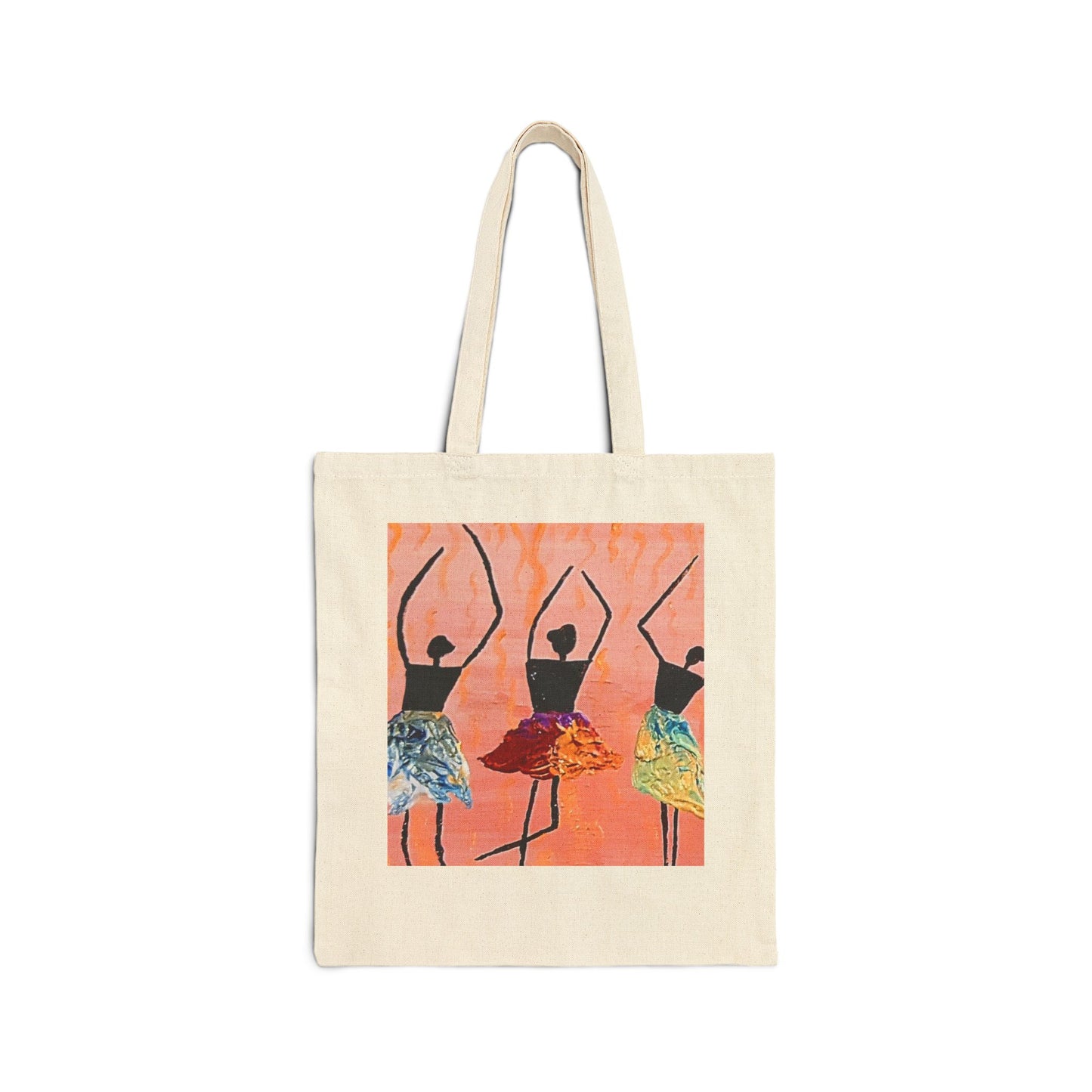 Ballerina/Dancer Cotton Canvas Tote Bag