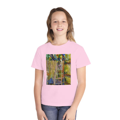 Youth Tee - Colorful Garden Ladder Art Print