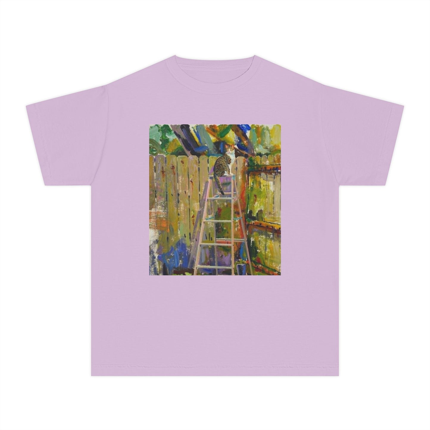 Youth Tee - Colorful Garden Ladder Art Print