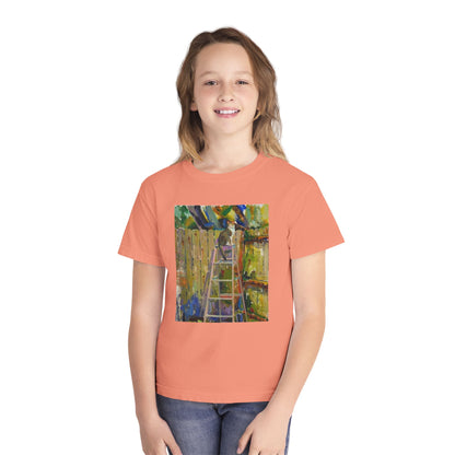 Youth Tee - Colorful Garden Ladder Art Print