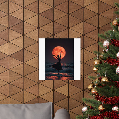 Ballerina Moonlight Poster — Vertical Matte Art Print