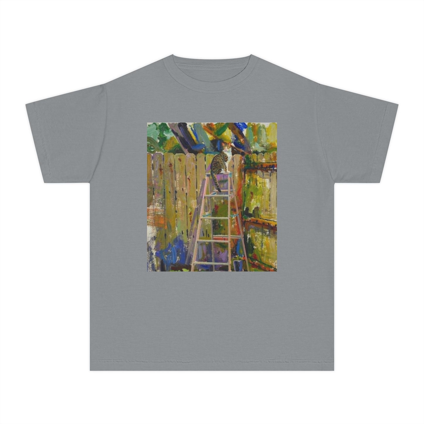 Youth Tee - Colorful Garden Ladder Art Print