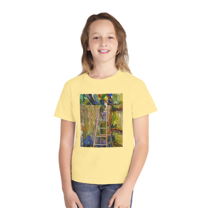 Youth Tee - Colorful Garden Ladder Art Print