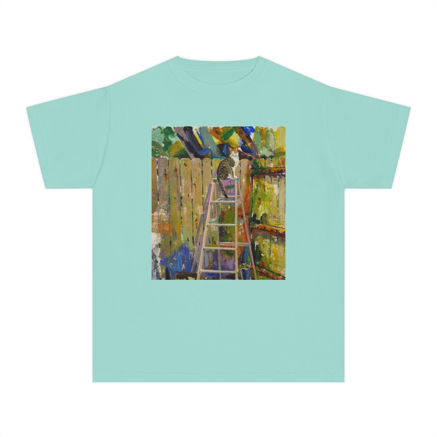Youth Tee - Colorful Garden Ladder Art Print