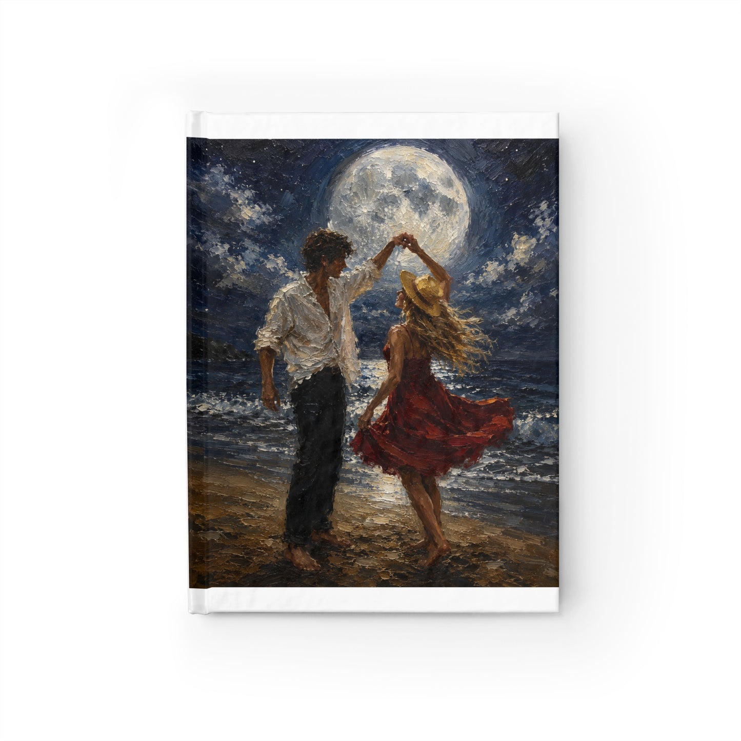 Copy of Moonlit Dance Journal — Romantic Beach Scene Blank Notebook