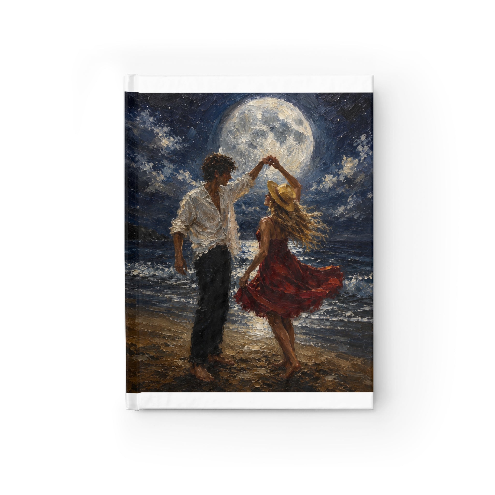 Copy of Moonlit Dance Journal — Romantic Beach Scene Blank Notebook