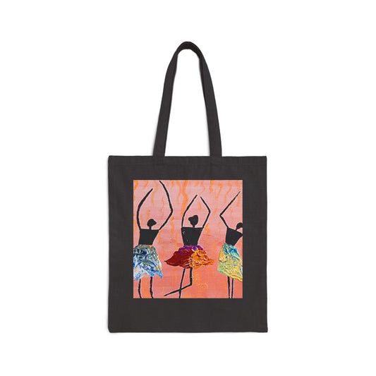 Ballerina/Dancer Cotton Canvas Tote Bag