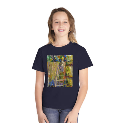Youth Tee - Colorful Garden Ladder Art Print