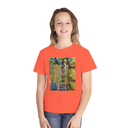 Youth Tee - Colorful Garden Ladder Art Print
