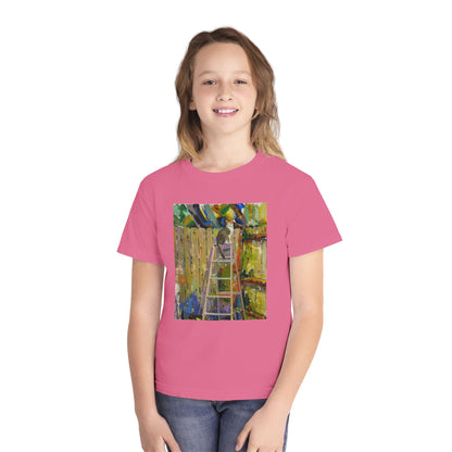 Youth Tee - Colorful Garden Ladder Art Print